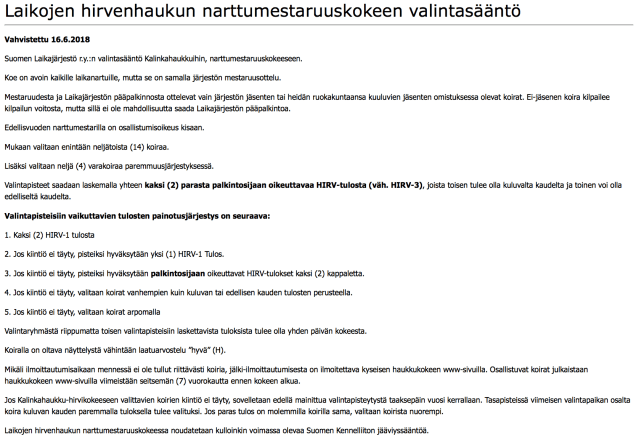 Kalinkahaukut valintasääntö kuvakaappaus 05082018