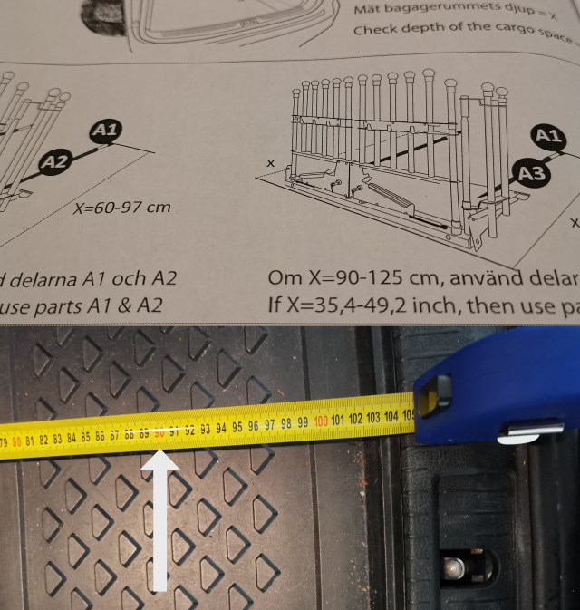 Volkswagen Golf Alltrack auton takakontin syvyys lattiatasossa 07122019