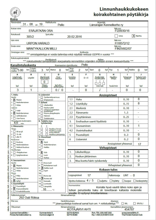 LINT Pello 31082019 Eräjätkän Ora